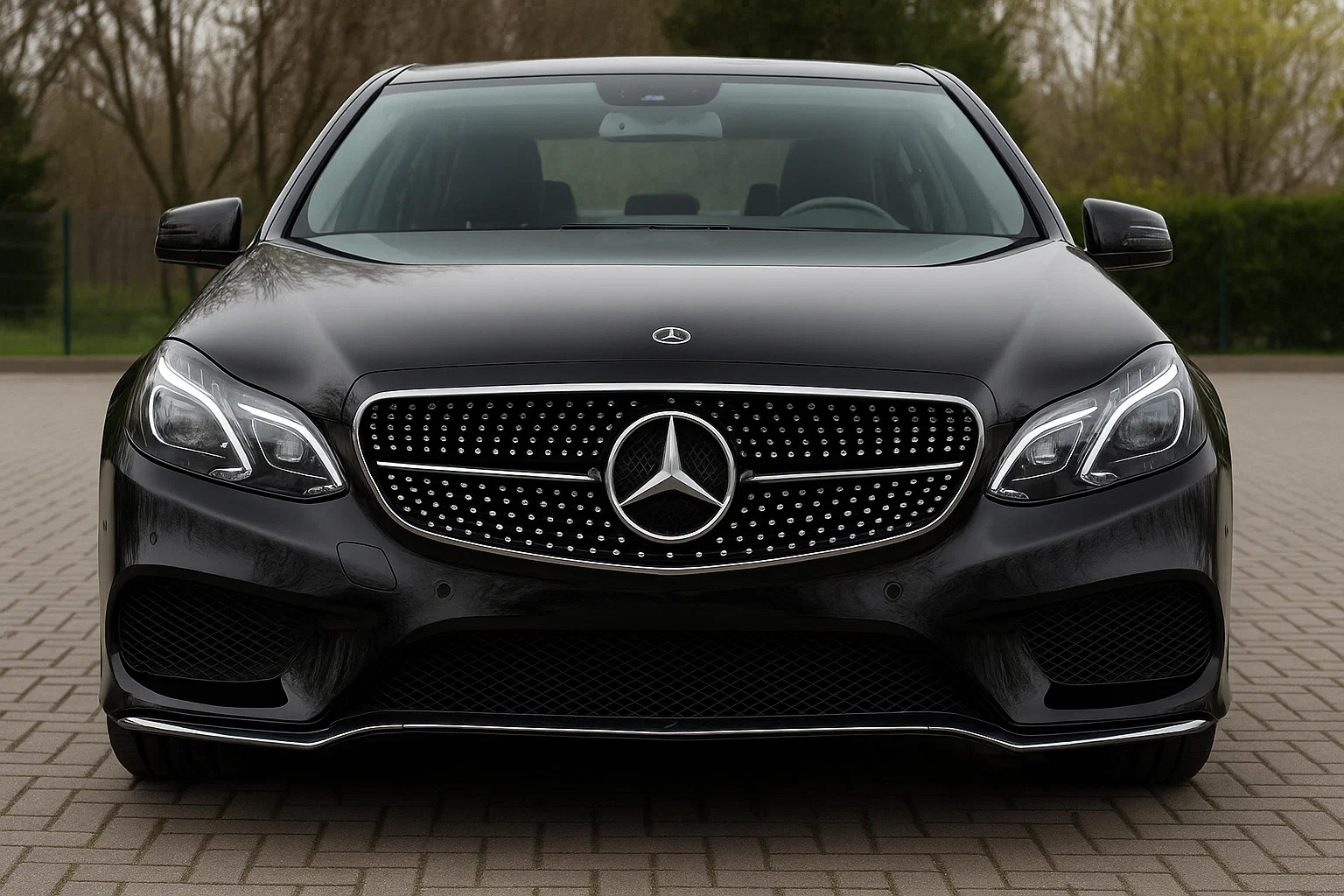 Передня решітка Diamond Black (для Avantgarde і AMG-Line, 2013-2016) для Mercedes E-сlass W212 рр