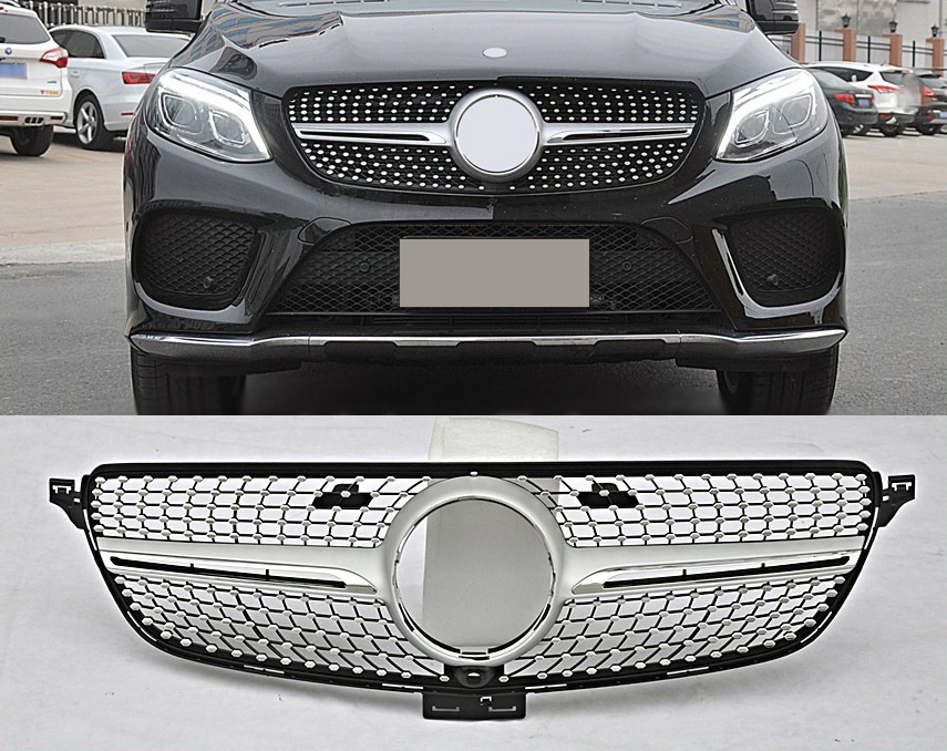 Тюнінг решітка Diamond (GLE) З місцем під камеру для Mercedes GLE/ML сlass W166 2011-2018 рр