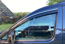 Вітровики з хромованим молдингом (2 шт., Sunplex Chrome) Volkswagen Caddy 2020- рр.