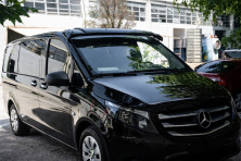 Козирьок на лобове скло (чорний глянець, 5мм) для Mercedes Vito/V-class W447 2014- рр