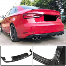 Дифузор заднього бампера (для Base Sedan 2017-2020, Карбон) Audi A3 2012-2020 рр.