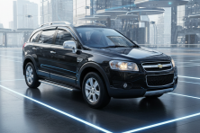Бокові пороги Maydos V2 (2 шт., Алюміній ↗ нерж) 2006-2015 Chevrolet Captiva 2006-2019 рр.
