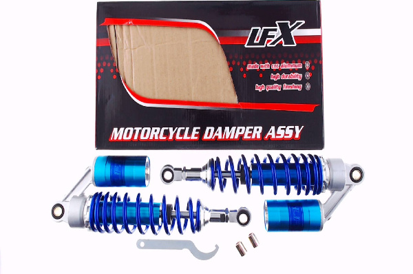 Амортизаторы (пара) Delta 330mm, газомасляные (синие) KOMATCU (mod.A)
