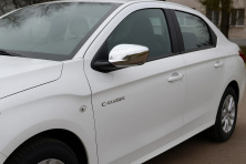 Накладка на дзеркала (2 шт, нерж.) Citroen C-Elysee 2013-2022 рр.