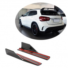 Накладки на пороги (для GLA45 AMG 2013-2016, Карбон) Mercedes GLA X156 2014-2019 рр.