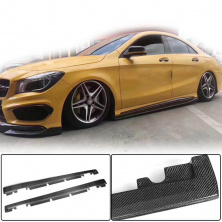 Бокові пороги V3 (для HB, Карбон) Mercedes CLA C117 2013-2019 рр.