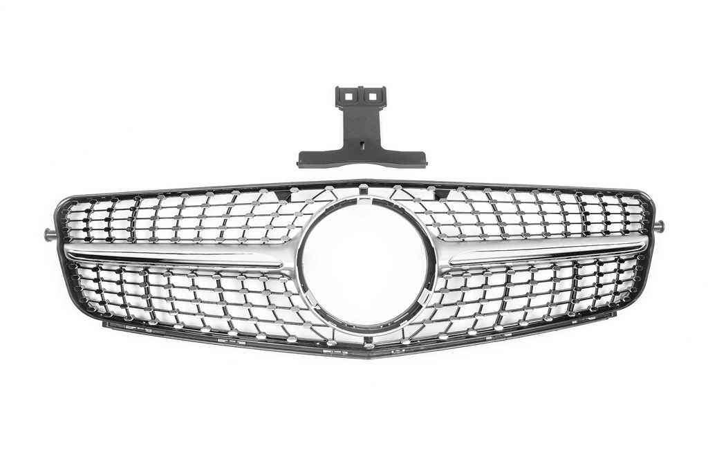 Передня решітка Diamond Silver для Mercedes C-class W204 2007-2015 рр