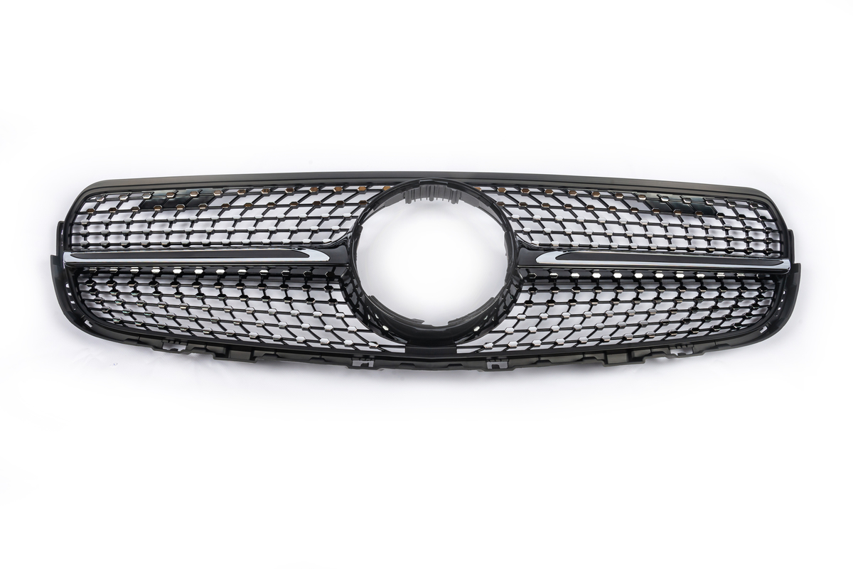 Передня решітка Diamond Black (2015-2019) Без місця під камеру для Mercedes GLC X253 рр