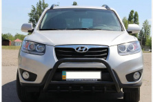 Кенгурятник WT003 Black (нерж.) Hyundai Santa Fe 2 2006-2012 рр.