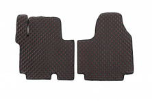 Килимки з екошкіри EcoRed (2 шт, 2+1) Opel Vivaro 2001-2015 рр.