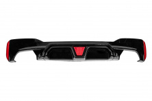 Дифузор заднього бампера CS-Style LED (для M-Sport/M5 F90, ABS) BMW 5 серія G30/G31 2017-2023 рр.