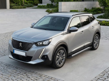 Бокові пороги Vision New Black (2 шт., Алюміній) Peugeot 2008 2019- рр.