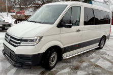 Передній захист ST085 Black (нерж) Volkswagen Crafter 2016- рр.