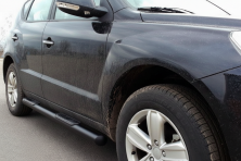 Бічні труби Black (2 шт., нерж) Geely Emgrand X7 2011- рр.