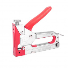 Пистолет скобозабивной механический, скоба 11.3 x 0.7 x 4.0 - 14.0 мм, с прорезиненной рукояткой (стальной корпус)