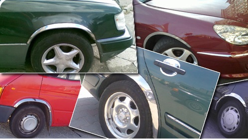 Накладки на арки (4 шт, нерж) для Toyota Yaris 2006-2011 рр
