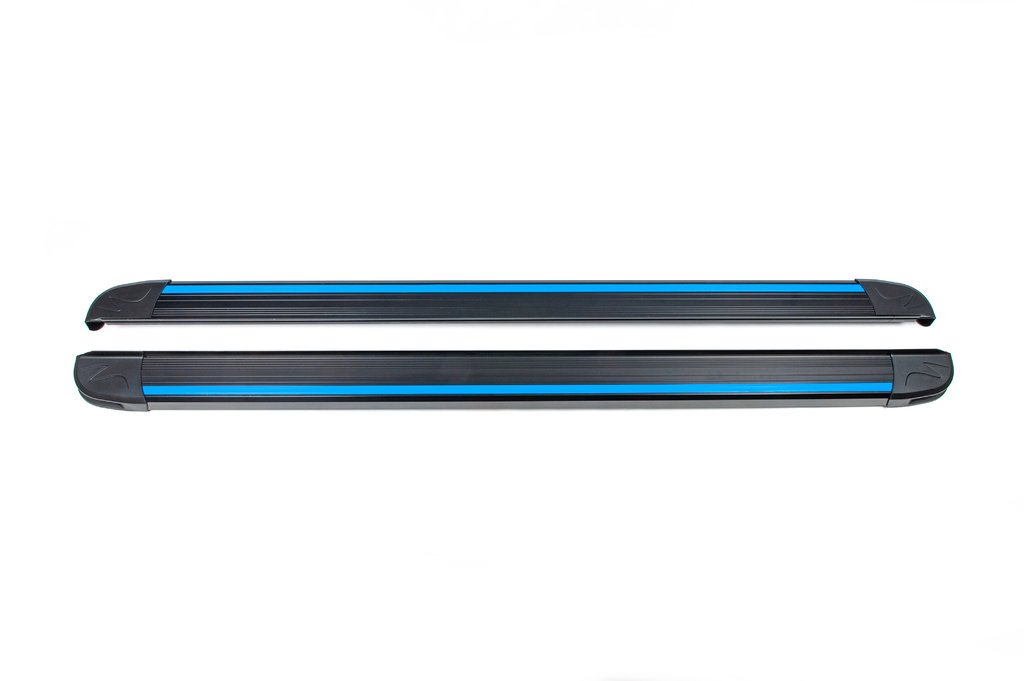 Бокові пороги Maya Blue (2 шт, алюм.) для BMW X5 E-53 1999-2006 рр