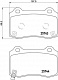 Колодки задні гальмові (система BREMBO) Tesla Model X BREMBO