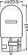 Вказівна лампа Osram 7505 W21W 12V 21W W3x16d (1 шт)