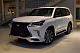 Бокові пороги (дизайн Lexus 2016-2024) Чорний колір для Lexus LX570/450d