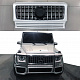 Передня решітка (GT, з хром смужками) Чорна з хром смужками для Mercedes G сlass W463 1990-2018 рр