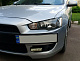 Підставка під номер (пластик) Чорний мат для Mitsubishi Lancer X 2008- рр