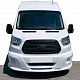 Накладка на передній бампер LED (2014-2019, під фарбування) для Ford Transit 2014- рр