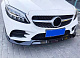 Передня лип накладка V2 1234 Upgrade (чорна, 2018-2021) для Mercedes C-сlass W205 рр