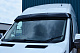 Козирьок на лобове скло (чорний глянець, 5мм) для Ford Transit 2014- рр