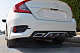 Куточки на задній бампер (під фарбування) для Honda Civic Sedan X 2016-2021 рр