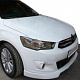 Накладка на передній бампер (під фарбування) для Citroen C-Elysee 2013-2022 рр